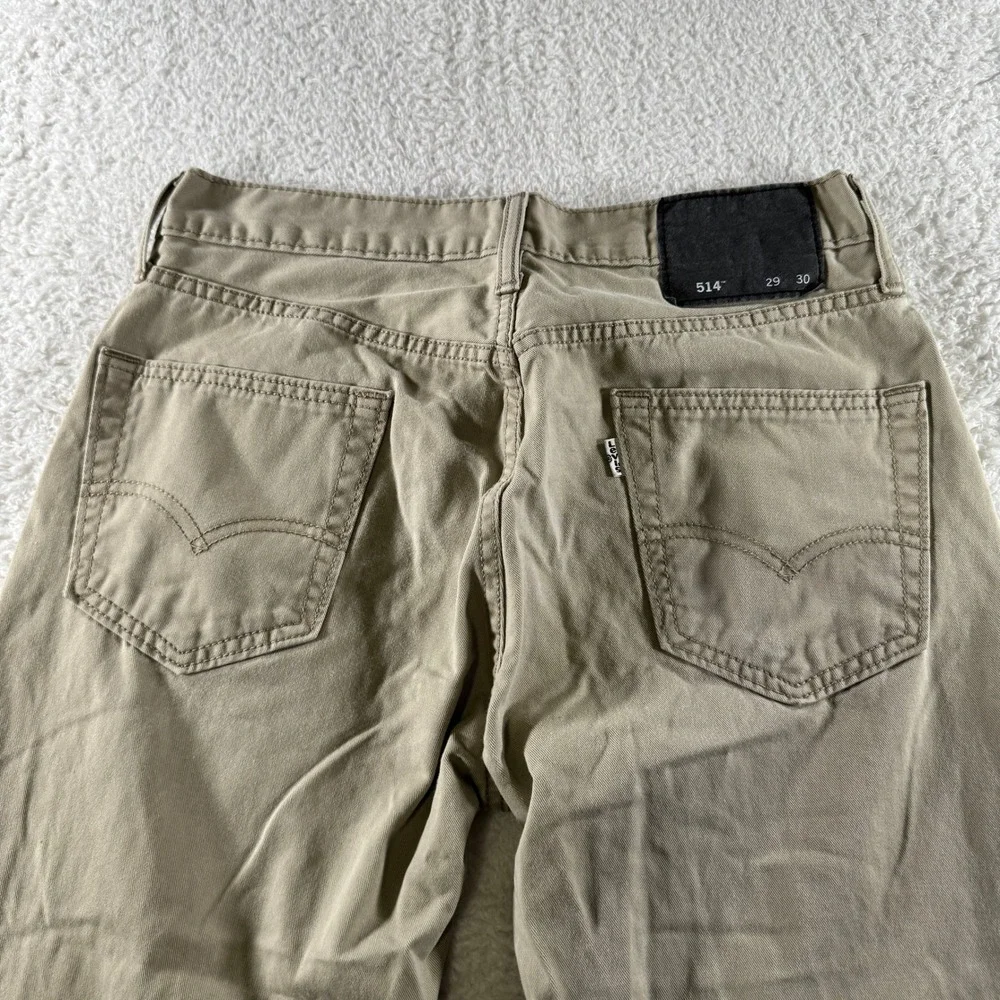 Levi's 514 Straight Fit Jeans W29 L30 Mens Tan Brown‎ Casual Denim Pants Khakis